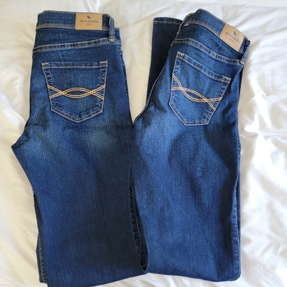 Abercrombie and fitch Kids Straight leg Jeans Bundle 2 Pair Size 15/16